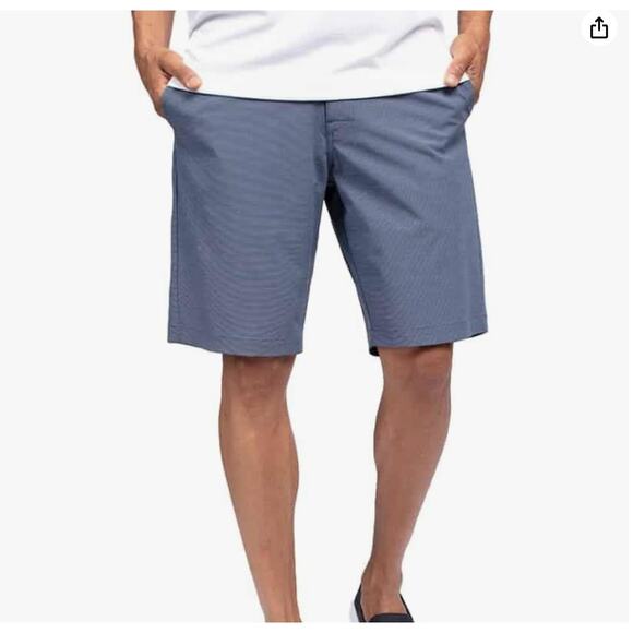 TRAVISMATHEW | Men's Beck Blue Heather Golf Shorts | Size 36 - Picture 1 of 7